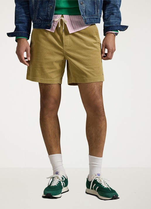 Ralph Lauren Straight fit korte broek van corduroy - detail 3 coastal beige / beige
