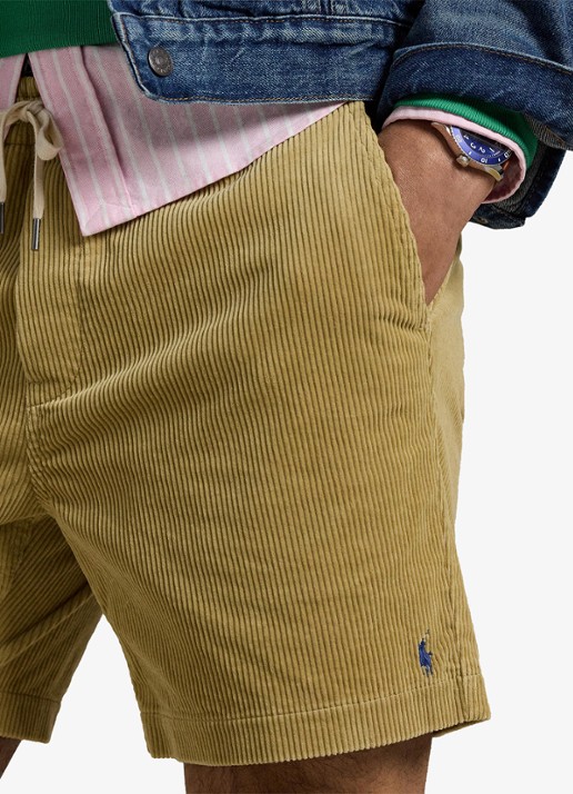 Ralph Lauren Straight fit korte broek van corduroy - detail 4 coastal beige / beige