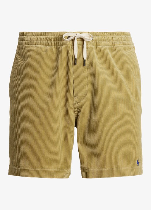 Ralph Lauren Straight fit korte broek van corduroy - voorkant coastal beige / beige