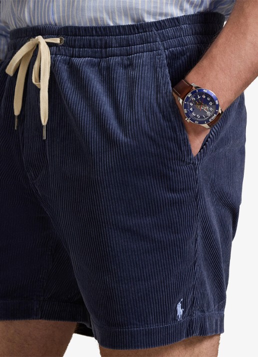 Ralph Lauren Straight fit korte broek van corduroy - detail 2 boston navy-2yth