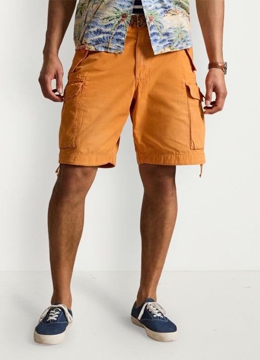 Ralph Lauren Straight fit korte cargobroek met klepzakken