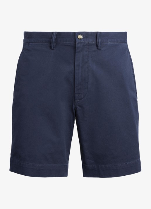 Ralph Lauren Straight fit korte chino met stretch - voorkant 5 nautical ink / blauw