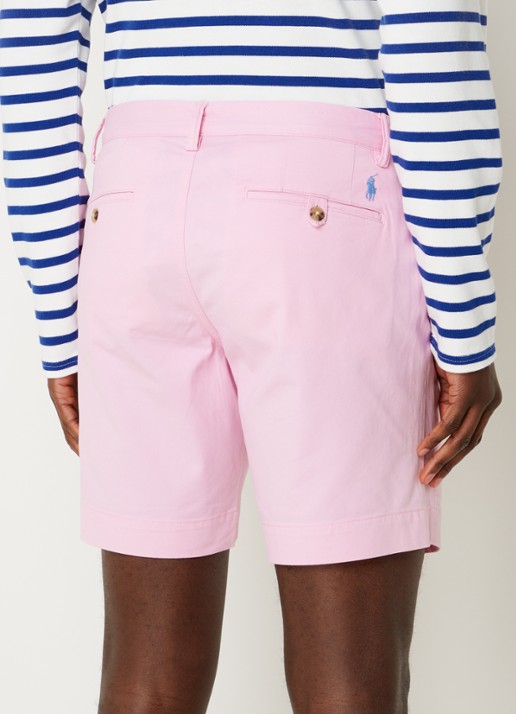 Ralph Lauren Straight fit korte chino met stretch - achterkant 4 carmel pink / roze