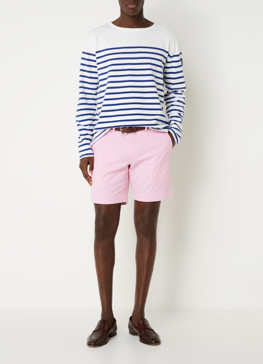 Ralph Lauren Straight fit korte chino met stretch - voorkant 2 carmel pink / roze