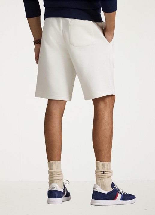 Ralph Lauren Straight fit korte joggingbroek met logo en steekzakken - achterkant 4 white / wit