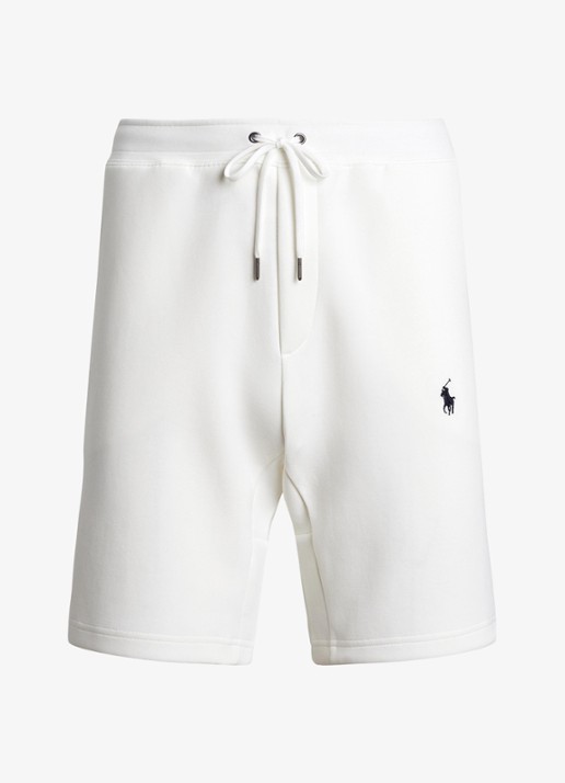 Ralph Lauren Straight fit korte joggingbroek met logo en steekzakken - voorkant white / wit
