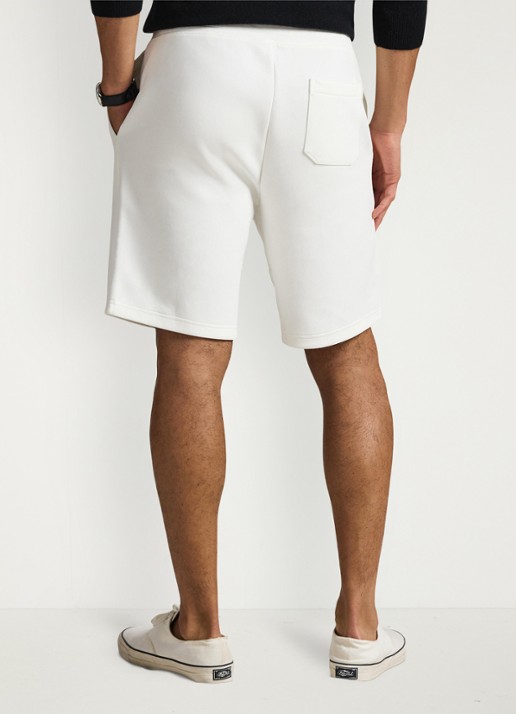 Ralph Lauren Straight fit korte joggingbroek met logo en steekzakken - achterkant wit