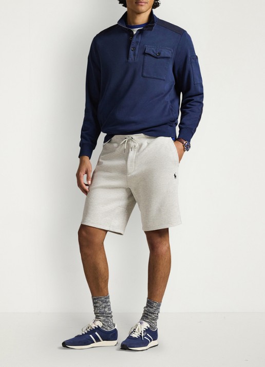 Ralph Lauren Straight fit korte joggingbroek met logo en steekzakken - voorkant 5 lichtbruin