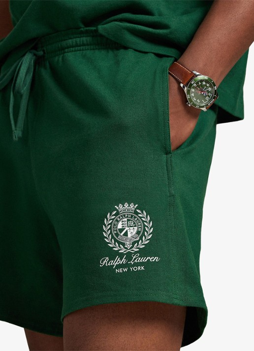 Ralph Lauren Straight fit korte joggingbroek met logo - detail 2 new forest-2z8d