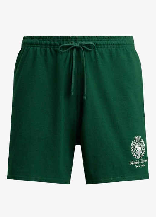 Ralph Lauren Straight fit korte joggingbroek met logo - voorkant 3 new forest-2z8d