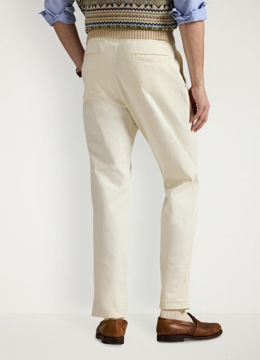 Ralph Lauren Straight fit pantalon met trekkoord - achterkant 5 creme