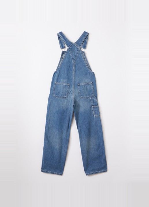 Ralph Lauren Straight fit tuinbroek van denim - voorkant 3 indigo