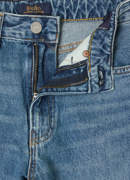 Ralph Lauren Straight leg jeans met medium wassing  - detail 3 indigo