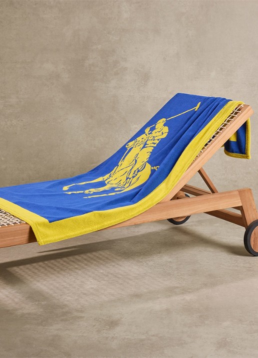 Ralph Lauren Strandlaken - 500 gr/m2 - 100 x 170 cm - voorkant 4 geel