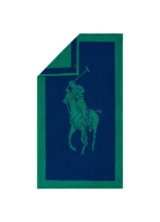 Ralph Lauren Strandlaken - 500 gr/m2 - 100 x 170 cm - achterkant 5 donkergroen