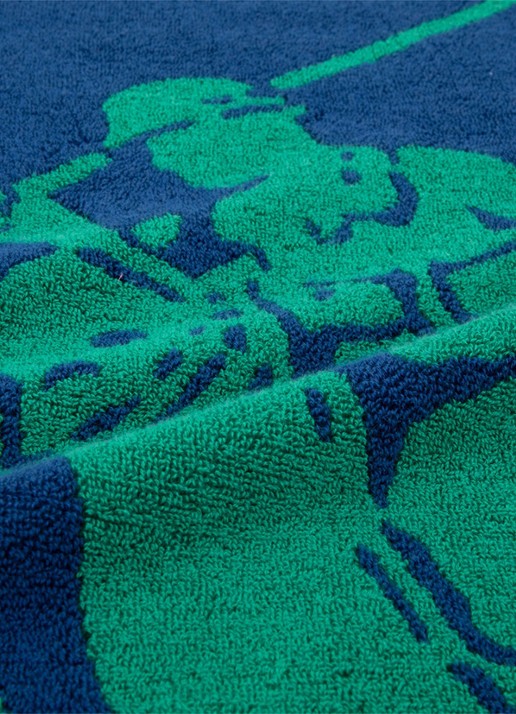 Ralph Lauren Strandlaken - 500 gr/m2 - 100 x 170 cm - detail donkergroen