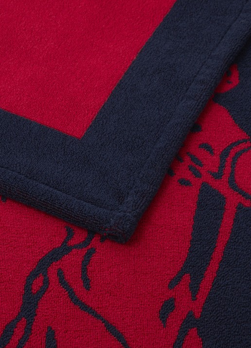 Ralph Lauren Strandlaken - 500 gr/m2 - 100 x 170 cm - achterkant 6 rood