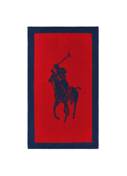 Ralph Lauren Strandlaken - 500 gr/m2 - 100 x 170 cm - detail 2 rood