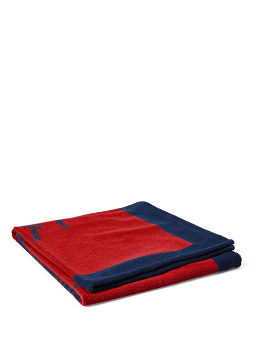 Ralph Lauren Strandlaken - 500 gr/m2 - 100 x 170 cm - detail 3 rood