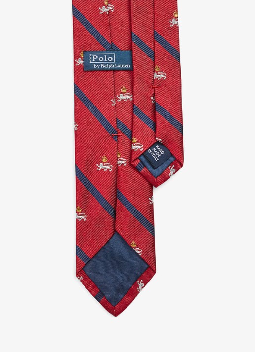 Ralph Lauren Stropdas van zijde met print - detail 2 red / rood