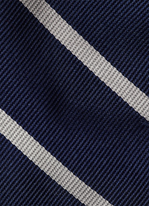 Ralph Lauren Stropdas van zijde met streepprint - detail 3 navy/white