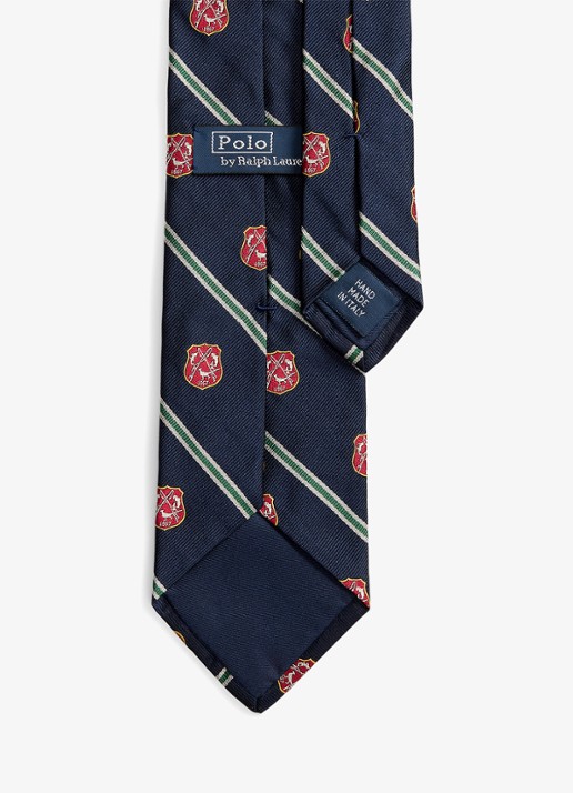 Ralph Lauren Stropdas van zijde - detail donkerblauw