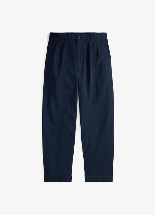 Ralph Lauren Suffield relaxed fit chino met plooidetail - voorkant 4 aviator navy / donkerblauw