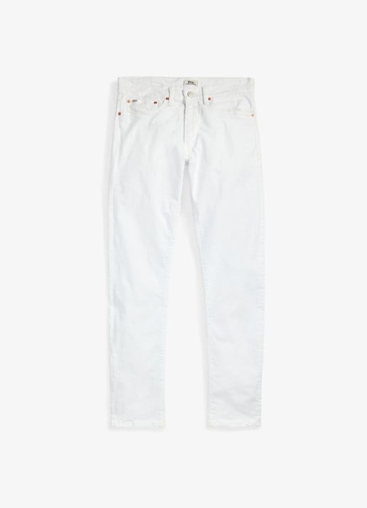 Ralph Lauren Sullivan slim stretch Polo Pony jeans  - voorkant 2 hdn white / wit