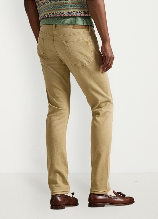 Ralph Lauren Sullivan slim stretch Polo Pony jeans  - achterkant hdn khaki hill / khaki