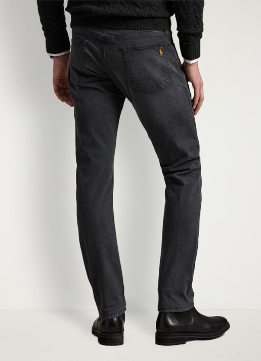 Ralph Lauren Sullivan slim stretch Polo Pony jeans  - achterkant 3 hdn mechanic grey / donkergrijs