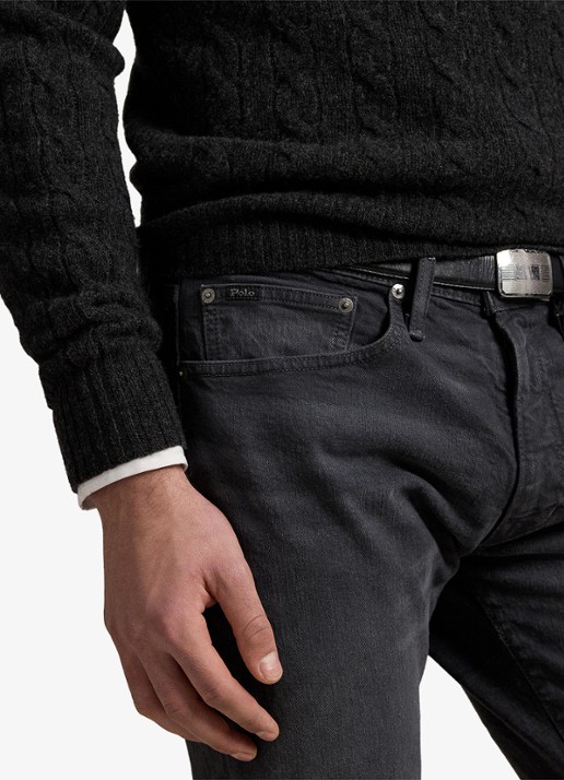 Ralph Lauren Sullivan slim stretch Polo Pony jeans  - detail 5 hdn mechanic grey / donkergrijs