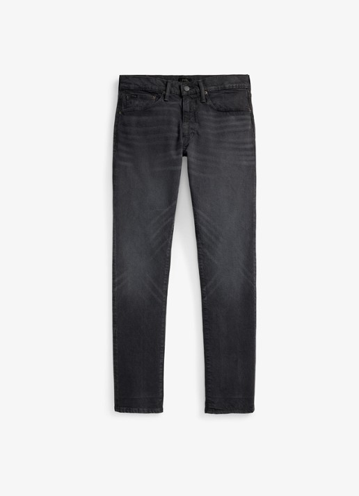 Ralph Lauren Sullivan slim stretch Polo Pony jeans  - voorkant hdn mechanic grey / donkergrijs