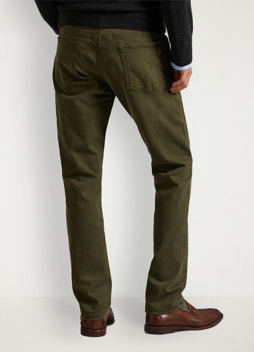 Ralph Lauren Sullivan slim stretch Polo Pony jeans  - achterkant hdn dark loden / groen