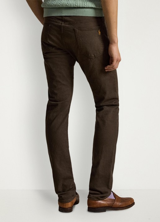 Ralph Lauren Sullivan slim stretch Polo Pony jeans  - achterkant 3 hdn circuit brown / bruin