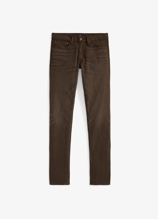 Ralph Lauren Sullivan slim stretch Polo Pony jeans  - voorkant 4 hdn circuit brown / bruin