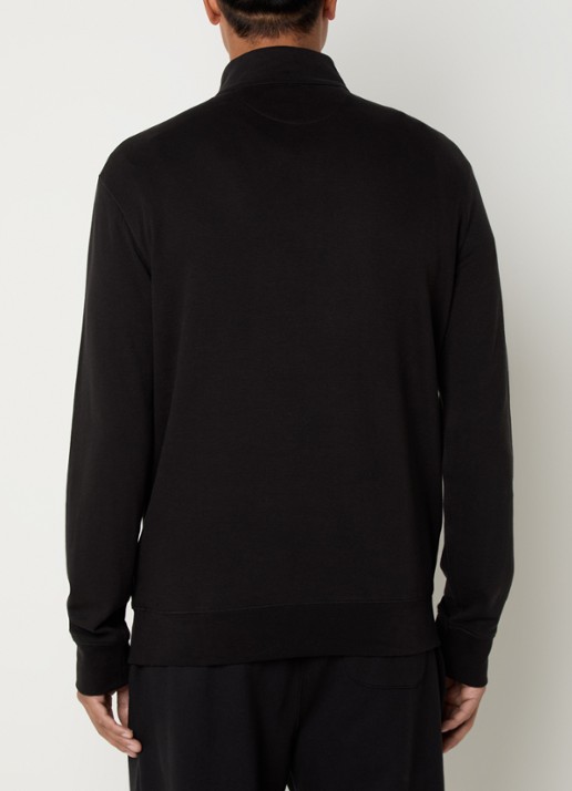 Ralph Lauren Sweater met halve rits en logoborduring - achterkant 4 zwart