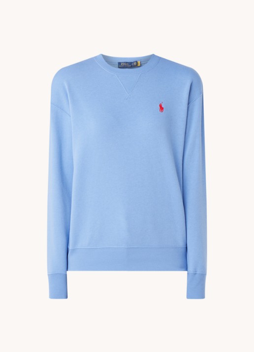 Ralph Lauren Sweater met logoborduring - voorkant 2 blauw