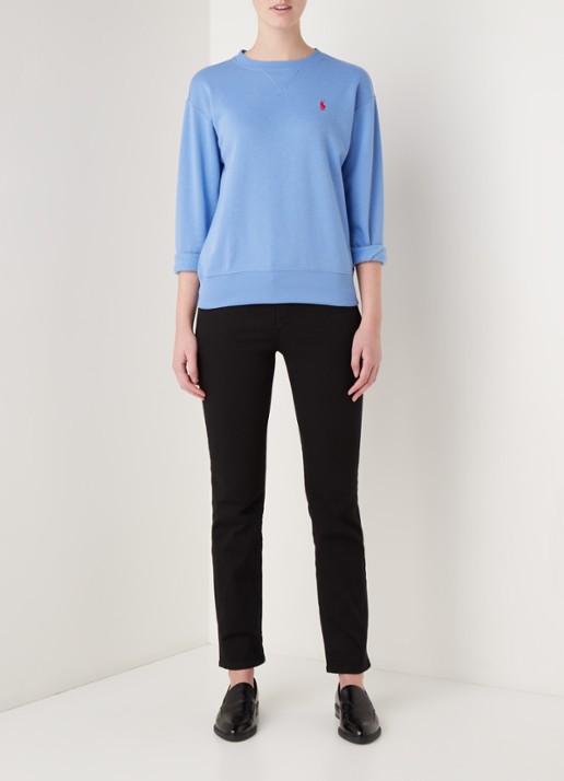 Ralph Lauren Sweater met logoborduring - voorkant 3 blauw