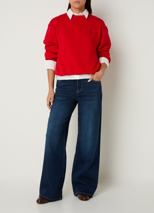 Ralph Lauren Sweater met logoborduring - voorkant 3 rood