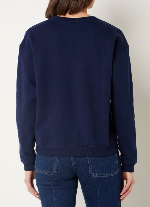 Ralph Lauren Sweater met logoborduring - achterkant donkerblauw