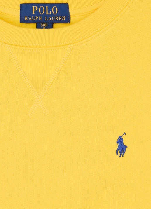 Ralph Lauren Sweater met logoborduring - detail geel