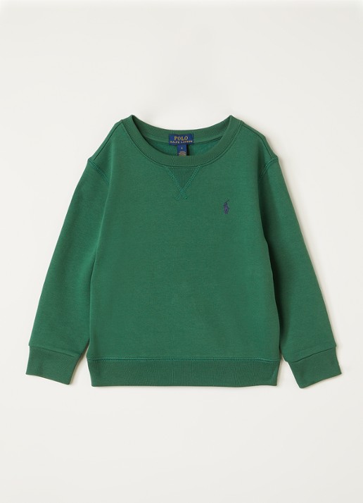 Ralph Lauren Sweater met logoborduring - voorkant 3 groen