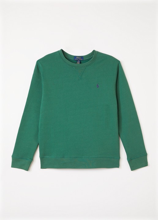 Ralph Lauren Sweater met logoborduring - voorkant 5 groen