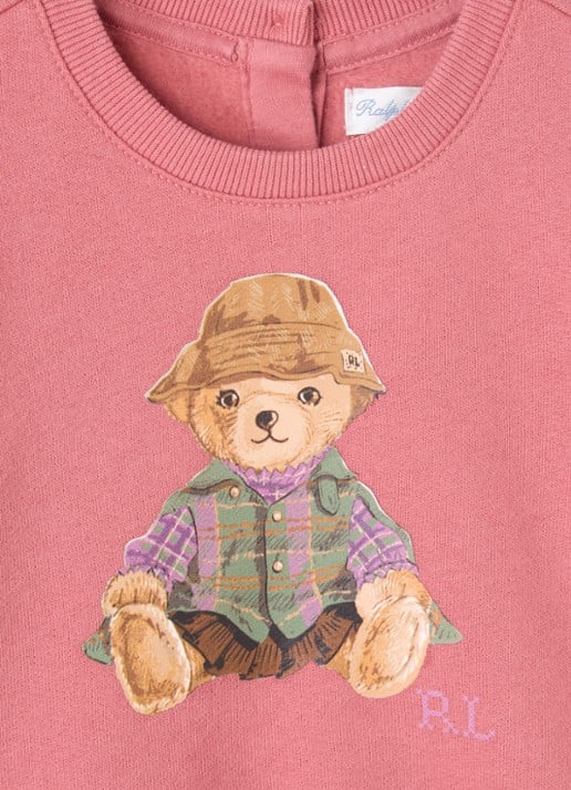 Ralph Lauren Sweater met logoprint en volant - detail 3 roze