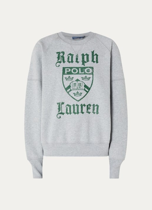 Ralph Lauren Sweater met logoprint - voorkant 2 grijs