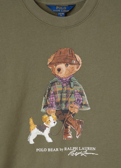 Ralph Lauren Sweater met logoprint - detail 5 olijfgroen