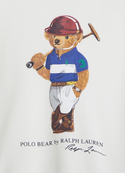 Ralph Lauren Sweater met logoprint - detail 3 gebroken wit