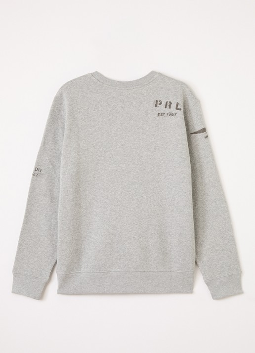 Ralph Lauren Sweater met logoprint - voorkant 2 antraciet
