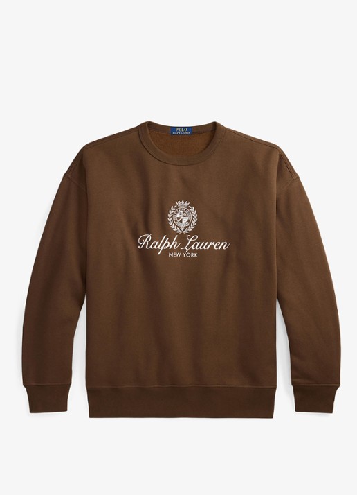 Ralph Lauren Sweater met logoprint - voorkant 4 branch brown-3s7t