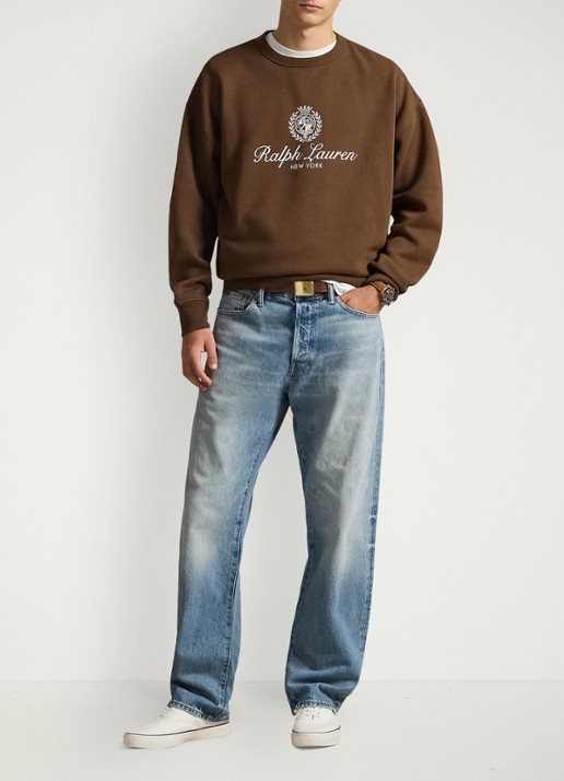 Ralph Lauren Sweater met logoprint - voorkant 5 branch brown-3s7t